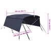 vidaXL 4-bow Bimini Top with Sidewalls 243x(230-244)x137 cm