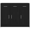 vidaXL Sideboard Black Oak 91x28x75 cm Engineered Wood