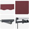 vidaXL Manual Retractable Awning with LEDs Burgundy 600x300 cm