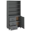vidaXL Highboard HAMAR Solid Wood Pine Dark Grey