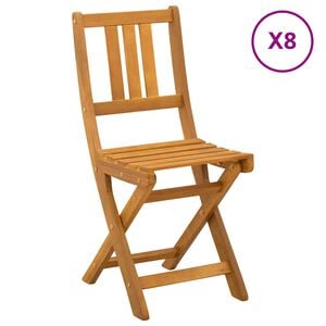 vidaXL Garden Chair 8 pcs Natural 40 x 42 x 85 cm Solid Acacia Wood
