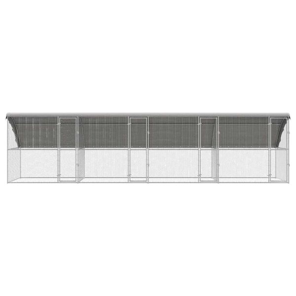 vidaXL Chicken Cage Silver 800 x 200 x 198.5 cm Galvanised Steel