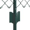 vidaXL Fence and Post Green 0.8 x 25 m Steel