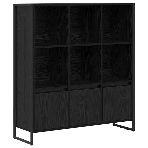 vidaXL Book Cabinet 2 pcs Black Oak 99.5 x 30 x 108.5 cm