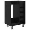vidaXL Golf Cabinet with Wheel Plain Black Oak 65 x 45 x 98 cm