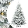 vidaXL Artificial Christmas Tree with 300 LEDs Green 240 cm PE and PVC