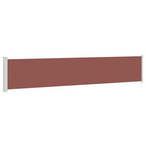 vidaXL Patio Retractable Side Awning 117x600 cm Brown