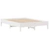 vidaXL Bed Frame without Mattress White 140x190 cm Solid Wood Pine