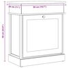 vidaXL Shoe Cabinet Grey 50x28x58 cm Paulownia Wood