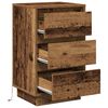 vidaXL Bedside Cabinet Old Wood 39 x 34.5 x 65 cm Engineered wood
