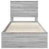 vidaXL Bed Frame with Drawer Grey Sonoma 90 x 200 cm Engineered Wood
