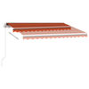 vidaXL Freestanding Manual Retractable Awning 350x250 cm Orange/Brown