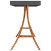 vidaXL Swing Frame with Anthracite Roof Bent Wood with Teak Finish