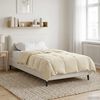 vidaXL Winter Duvet Quilted Cream 140 x 200 cm Microfiber