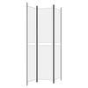 vidaXL 3-Panel Room Divider White 150x220 cm Fabric
