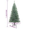 vidaXL Artificial Christmas Tree with Flocked Snow Green 180 cm