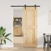 vidaXL Sliding Door with Hardware Set 80x210 cm Solid Wood Pine