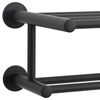 vidaXL Towel Rack Black 61 x 23 x 17 cm Stainless steel