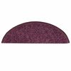 vidaXL Stair Mats 30 pcs 56x17x3 cm Dark Purple Half Round