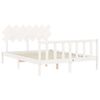 vidaXL Bed Frame without Mattress White 140x200 cm Solid Wood Pine