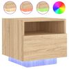 vidaXL Bedside Cabinets with LED Lights 2 pcs Sonoma Oak 40x39x37 cm