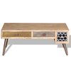 vidaXL Coffee Table with Drawers Solid Mango Wood 105x55x41 cm