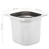 vidaXL Gastronorm Containers 8 pcs GN 1/6 150 mm Stainless Steel