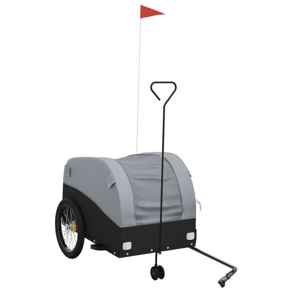 vidaXL Bike Trailer Black and Grey 45 kg Iron