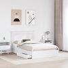 vidaXL Storage Bed with Headboard White 120 x 200 cm Engineered Wood