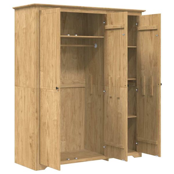 vidaXL Wardrobe BODO Honey Brown 146 x 53.5 x 173 cm Engineered Wood