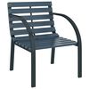 vidaXL Garden Chairs 2 pcs Grey Wood
