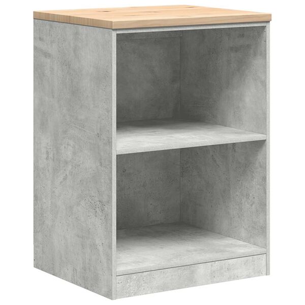 vidaXL Garage Storage Cabinet Concrete Grey 60x51x85 cm Solid Wood Pine