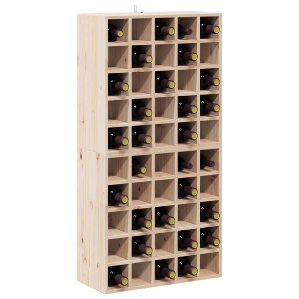 vidaXL Wine Rack 2 pcs Natural 56 x 25 x 56 cm Solid Pine Wood