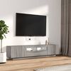vidaXL 2 Piece TV Cabinet Set with LED Lights Grey Sonoma Engineered Wood
