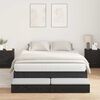vidaXL Storage Bed Frame with Drawer Black Oak 135 cm Engineered Wood