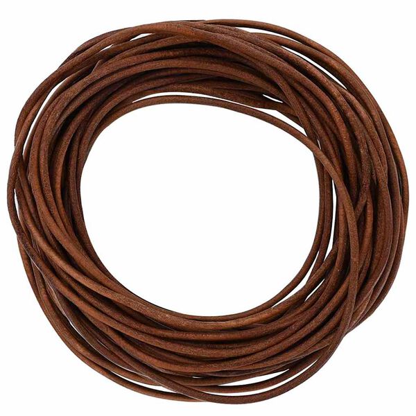 vidaXL Leather Cord Light Brown Ø3 mm x 50 m Leather