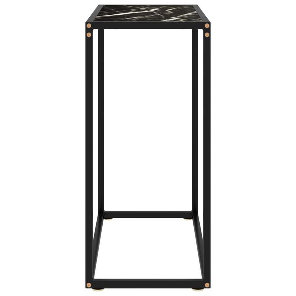 vidaXL Console Table Black 60x35x75 cm Tempered Glass