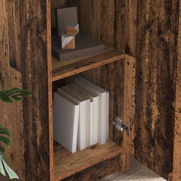 vidaXL Desk 2 pcs Old Wood