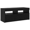 vidaXL TV Cabinet 2 pcs Black Oak 230 x 36.5 x 40 cm Engineered Wood