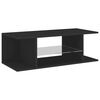 vidaXL TV Cabinet with LED Lights Black 90x39x30 cm