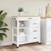 vidaXL Kitchen Trolley MONZA 84x40x88.5 cm Solid Wood Pine