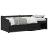 vidaXL Day Bed with 3 Drawers without Mattress IRUN Black 90x200 cm