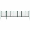vidaXL Garden Gate Steel 500x75 cm Green