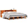 vidaXL Bookcase Bed without Mattress Wax Brown 200x200 cm Solid Wood