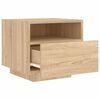 vidaXL Bedside Cabinets with LED Lights 2 pcs Sonoma Oak 40x39x37 cm