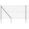 vidaXL Welded Wire Fence with Spikes 25 x 1 m (W x H) PVC-Coated Steel