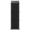 vidaXL Storage Cube Organiser with 9 Cubes and Doors Black PP