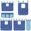 vidaXL Curtains for Loft Bed Blue Polyester
