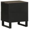 vidaXL Bedside Cabinet Black 40x33x46 cm Solid Wood Mango