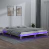 vidaXL LED Bed Frame without Mattress White 120x190 cm Small Double Solid Wood